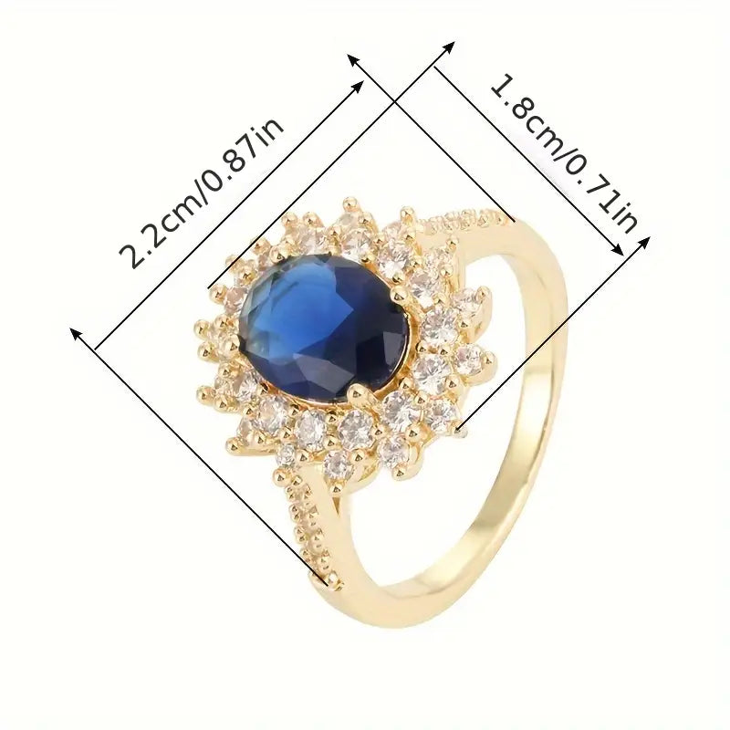 Anillo Vionne Saphirae Rose & Oliver en oro, con detalles elegantes y diseño sofisticado, exhibido en fondo neutro.
