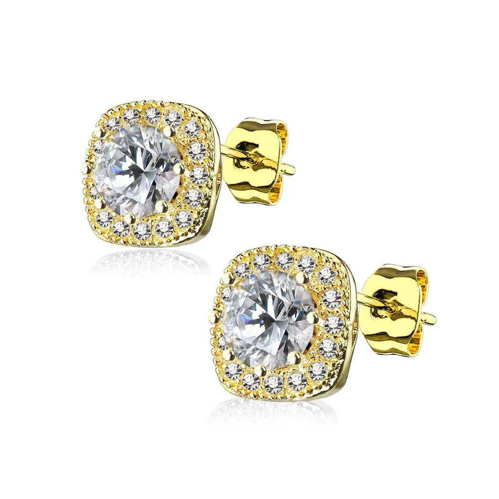 Pendientes elegantes Gold Glennis™ de Rose & Oliver con detalles refinados y acabado brillante en oro.