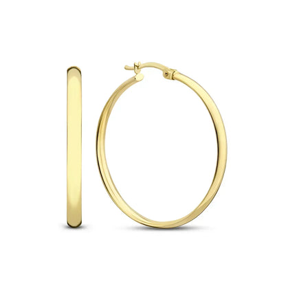 Brincos dourados Serane™ da Rose & Oliver com design elegante em formato de argolas.