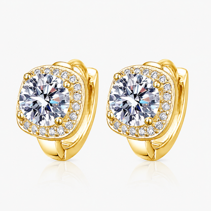 Aretes cuadrados dorados Nadine de Rose & Oliver, accesorios de moda en oro con acabado brillante y elegante.
